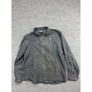 Outdoor Research 1/2 Zip Pullover Men's XL Gray Knit Zipped Pocket Mock Neck